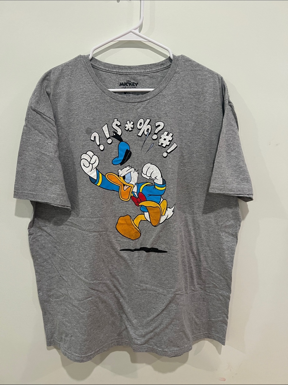 Disney Donald Duck Short Sleeve Tee - Gray, Blue, Yellow, Orange